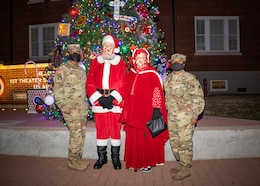 two sergeants major and santa and mrs. claus