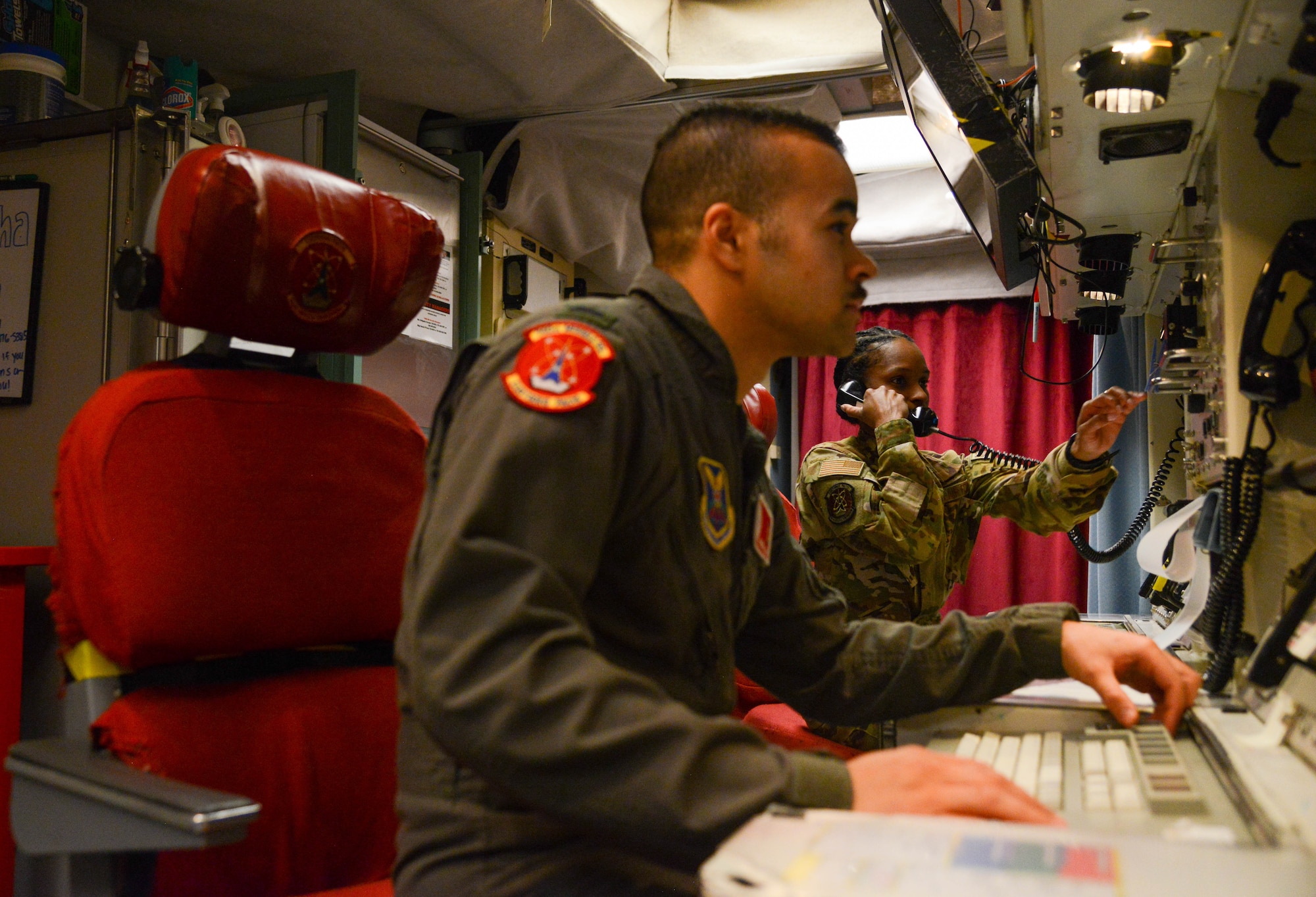 Missileers from the 91st Missile Wing performing their duties at Minot Air Force Base, N.D.