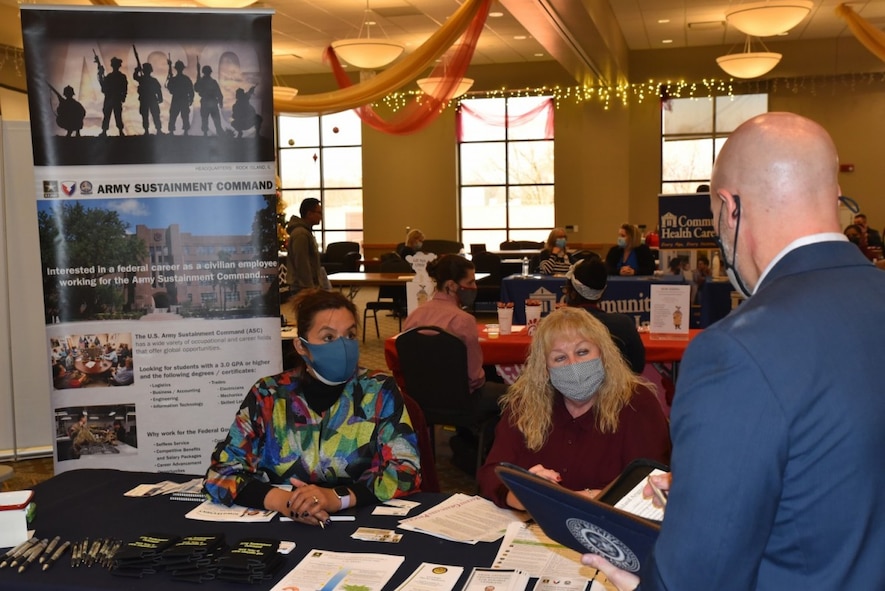 U.S. Army Sustainment Command representatives were there, along with many other private and public organizations, looking for job candidates, and getting the word out about ASC and employment opportunities within the command.