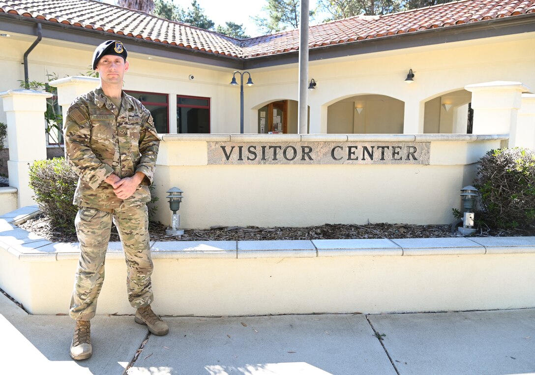 Senior Airman William Boyce, 30th Security Forces Squadron combat arms instructor, aided a child who was showing signs of a stroke while visiting the Vandenberg visitors center on Nov. 3, 2021. 

Boyce’s first responder training came into play when Mrs. Erin Forte asked the visitor center personnel to dial 911 due to her son experiencing a shortness of breath and droopiness on the right side of his face.

“I asked the child to sit down in a way that he was comfortable with. This was to make breathing easier for him,” said Boyce. “I also asked the child certain questions to check for strength, respiratory and brain function.”

After conducting a quick neuro exam, Boyce got the child to concentrate on him. He asked him about cub scouts because the child was wearing his scout uniform - anything to get the child’s attention away from the situation.

“My son is only 10 years old and is on the spectrum, and once everyone starting moving towards him, he became scared,” said Mrs. Forte. “My son said that Senior Airman Boyce was very kind and helpful. It helped him to feel calmer even though it was really scary.”

The symptoms eventually passed while Boyce interacted with the child. Shortly after that, first responders and the child’s father, Tech. Sgt.  Gregory Forte, arrived to the visitors center.

A health assessment was made to ensure the child did not suffer a stroke. Once it was determined that was not the case, it was concluded the child suffered from a severe migraine and the child was taken to the hospital for a further valuation.

 “I am so grateful for [Boyce’s] quick thinking, kindness, and the care he showed my son during a tense and scary moment for us all,” said Mrs. Forte. “His ability to keep calm and to relate to my son even though he’d just met him was definitely a source of relief for me as a mother.”