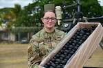 U.S. Air Force volunteer gives shoes to children in Honduras