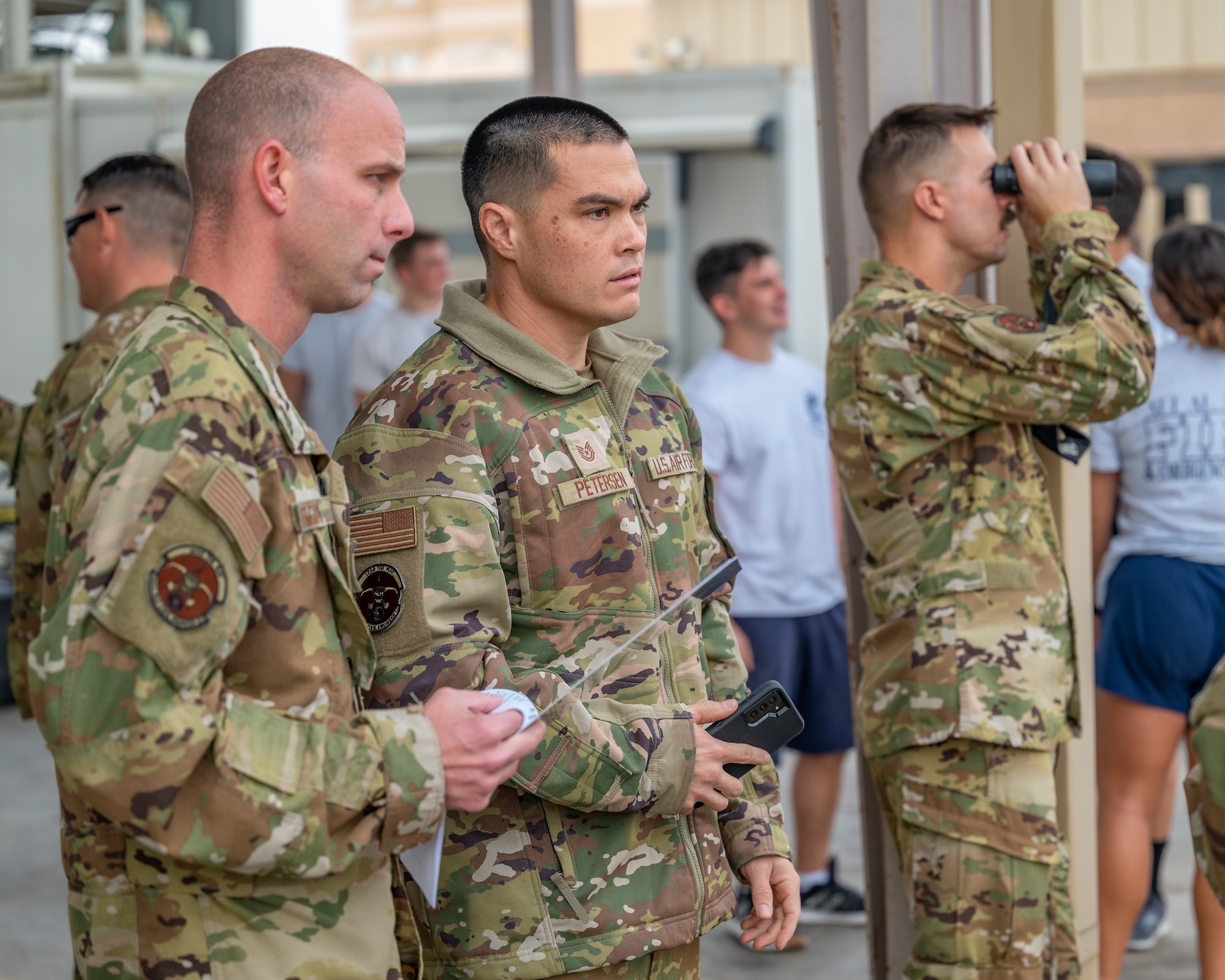 The 386th ECES Fire Department completed a practical exam for the Department of Defense HAZMAT Technician program which involved over 100 hours of instruction and 16 hours of hands-on training for each student.