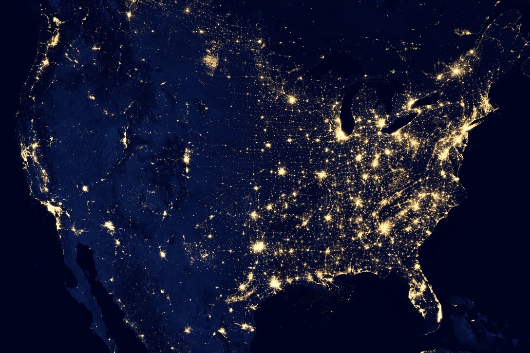 USA Light Map