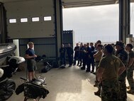 (Dec. 12, 2021) Chief Builder Garrett Snyder, left, assigned to Construction Dive Detachment ALFA (CDD/A), a detachment of Underwater Construction Team (UCT) ONE, conducts joint dive training and exchange with the Cypriot National Guard, Cyprus Navy, Cyprus National Police, and Cyprus Fire Service personnel, Dec. 12, 2021. The training and exchange covers dive operations, dive medicine, underwater search techniques, and rescue operations. The UCT CDDs are specially trained and equipped units within the Navy Expeditionary Combat Force that construct, inspect, repair and maintain ports, ocean facilities, underwater systems and general maritime infrastructure.
