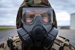 U.S. Air Force Senior Airman Nicholas McDaniel, with the 181st Security Forces Squadron, participates in a readiness training exercise at Hulman Field Air National Guard Base, Ind., Dec. 11, 2021. The exercise tested the 181st IW’s deployed capabilities in contested, degraded and operationally limited environments.