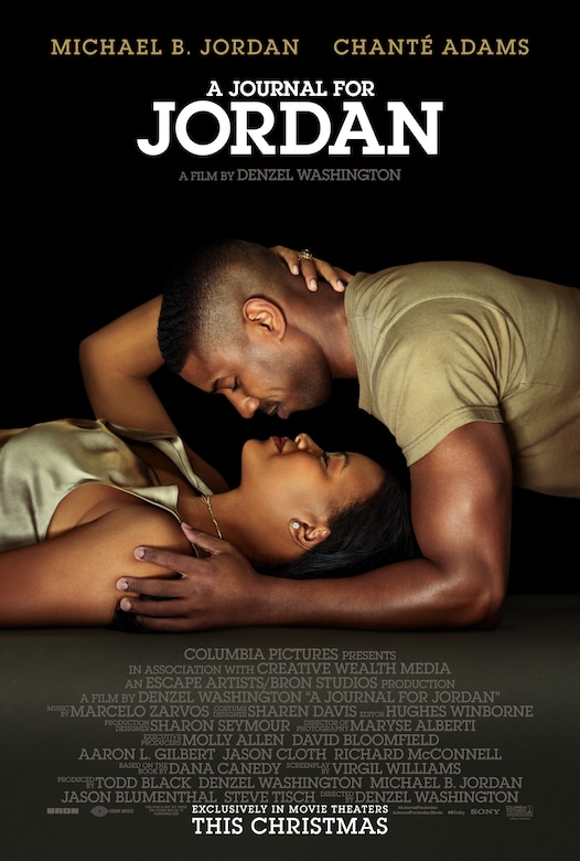 A movie poster depicts a woman lying on her back, while a man leans over her.  Their mouths are aligned.
