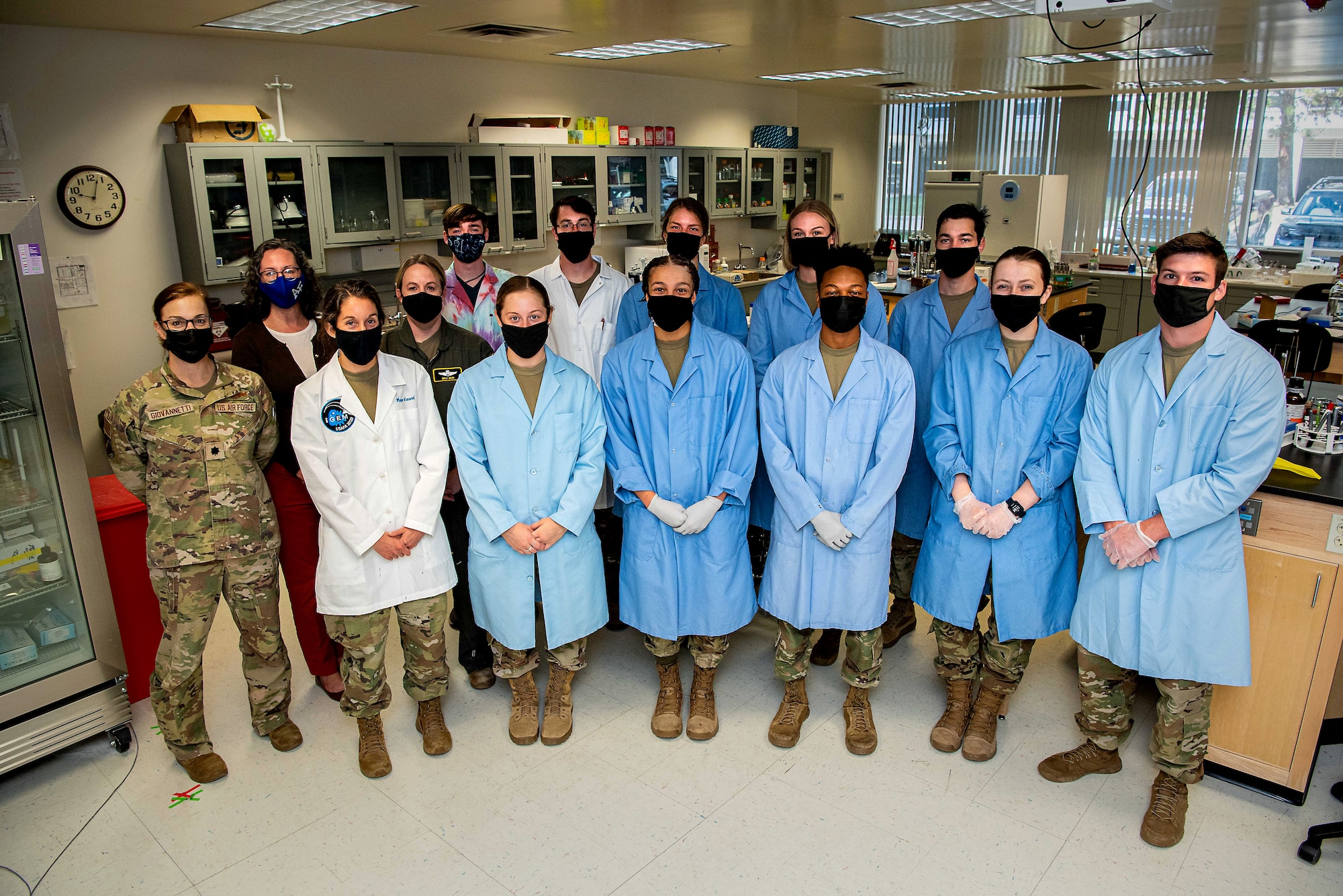 Maj. Erin Almand’s Edison Grant research team includes 10 United States Air Force Academy Cadets. “This is the first time they don’t feel like students,” she said. “They are scientists.” U.S. Air Force Academy -- (U.S. Air Force photo/Trevor Cokley)