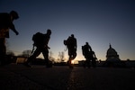 New Jersey National Guard Soldiers and Airmen from 1st Battalion, 114th Infantry Regiment, 508th Military Police Company, 108th Wing, and 177th Fighter Wing, arrive near the U.S. Capitol Jan. 12, 2021. National Guard Soldiers and Airmen from every state, territory and the District of Columbia traveled to Washington to support federal and district authorities for the 59th Presidential Inauguration.