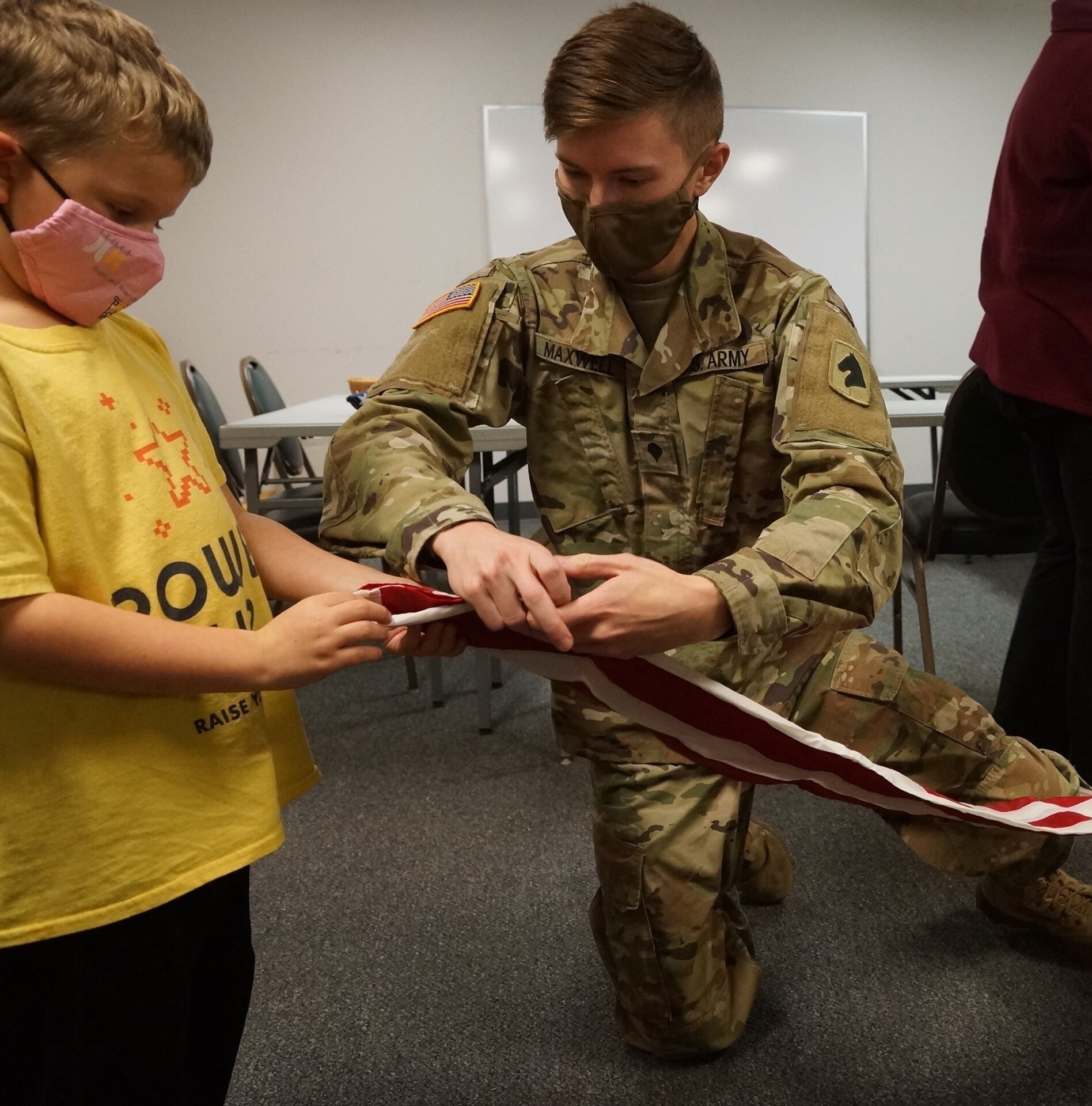 Soldiers from the 138th met with the Scouts at a military appreciation night in Lexington, Ky on November 18, 2021