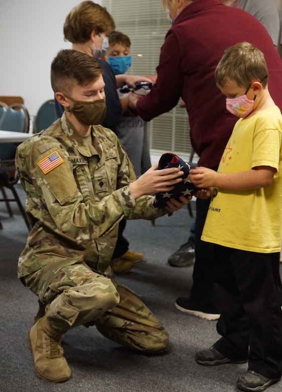 Soldiers from the 138th met with the Scouts at a military appreciation night in Lexington, Ky on November 18, 2021