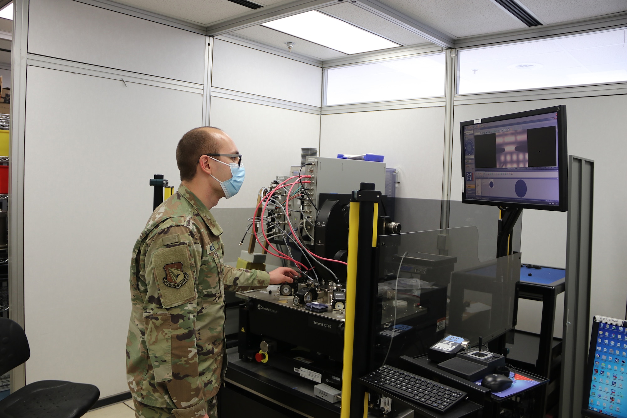 First Lt. Jeremiah Williams of the Air Force Research Laboratory’s Sensors Directorate is using an Edison Grant to lead experiments with Gallium Oxide, a material that may improve the performance of power switches. (U.S. Air Force photo/Michael Ross)