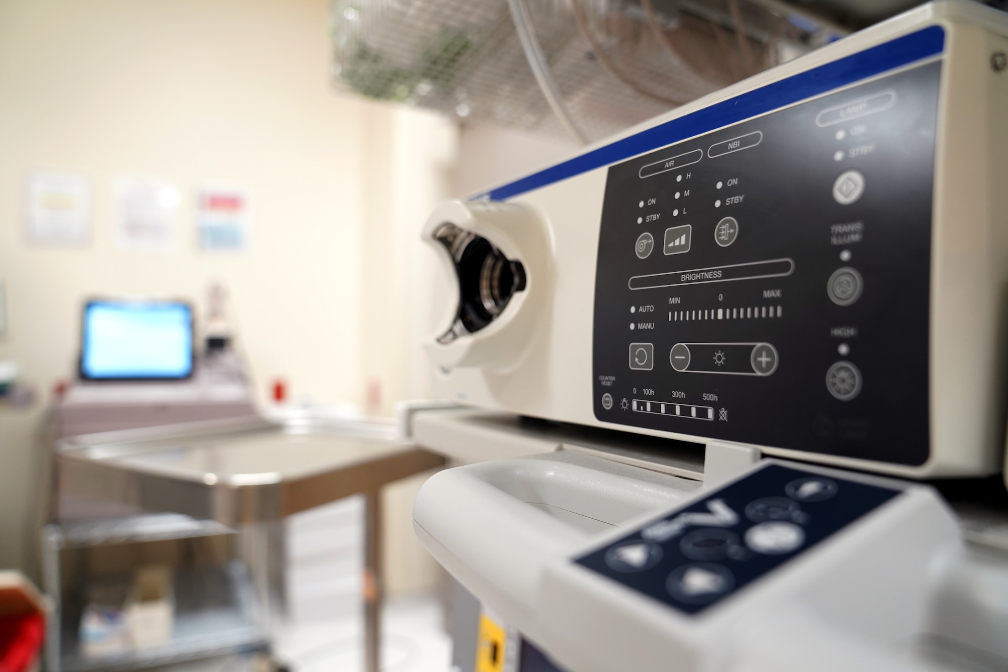 Surgical equipment is displayed inside the inside Keesler Medical Center at Keesler Air Force Base, Mississippi, December 21, 2021. The equipment was used by Keesler's Pulmonary Critical Care Clinic to perform the first airway stent procedure in the Air Force. (U.S. Air Force photo by Senior Airman Seth Haddix)