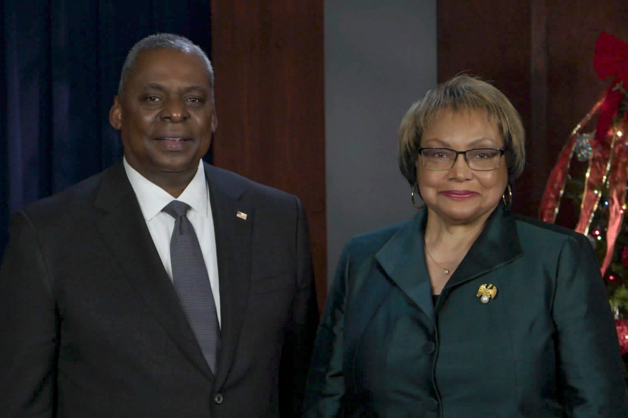 Holiday Greetings From Secretary Austin, Charlene Austin > 433rd