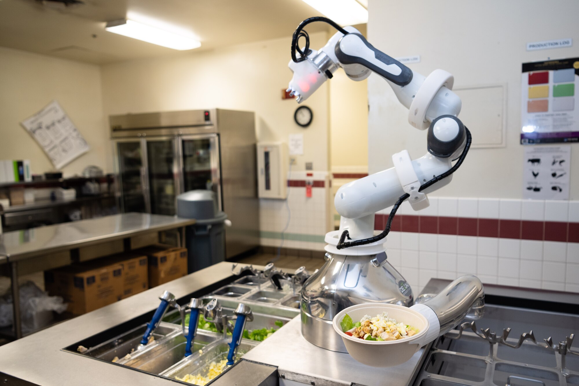 Robot preparing food