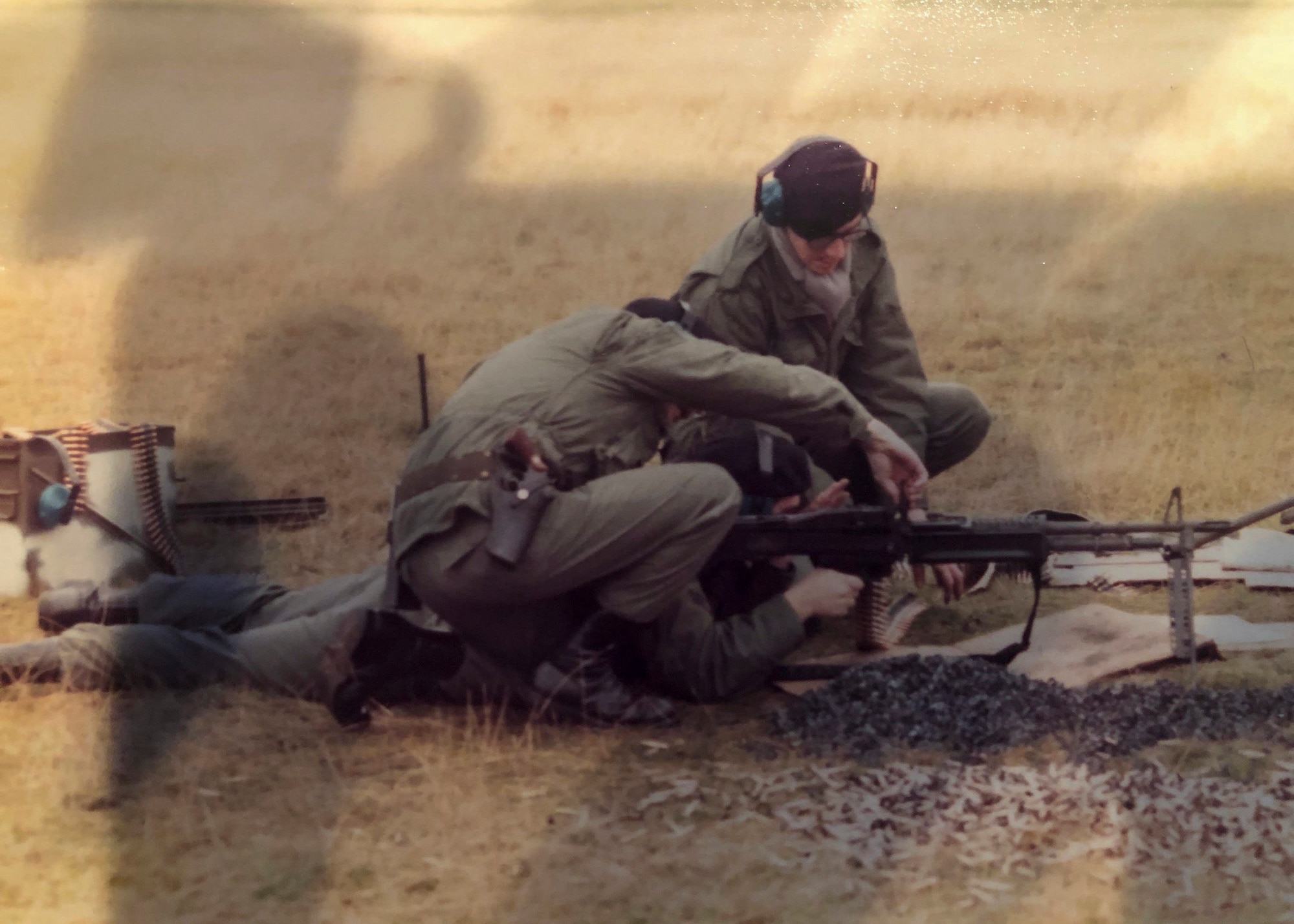 Retired MSgt. Kent Fuller and other Security Forces Airmen participate in training.