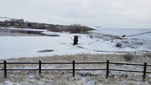 Bennington Lake on Dec. 29, 2021. Reservoir Road Closure.