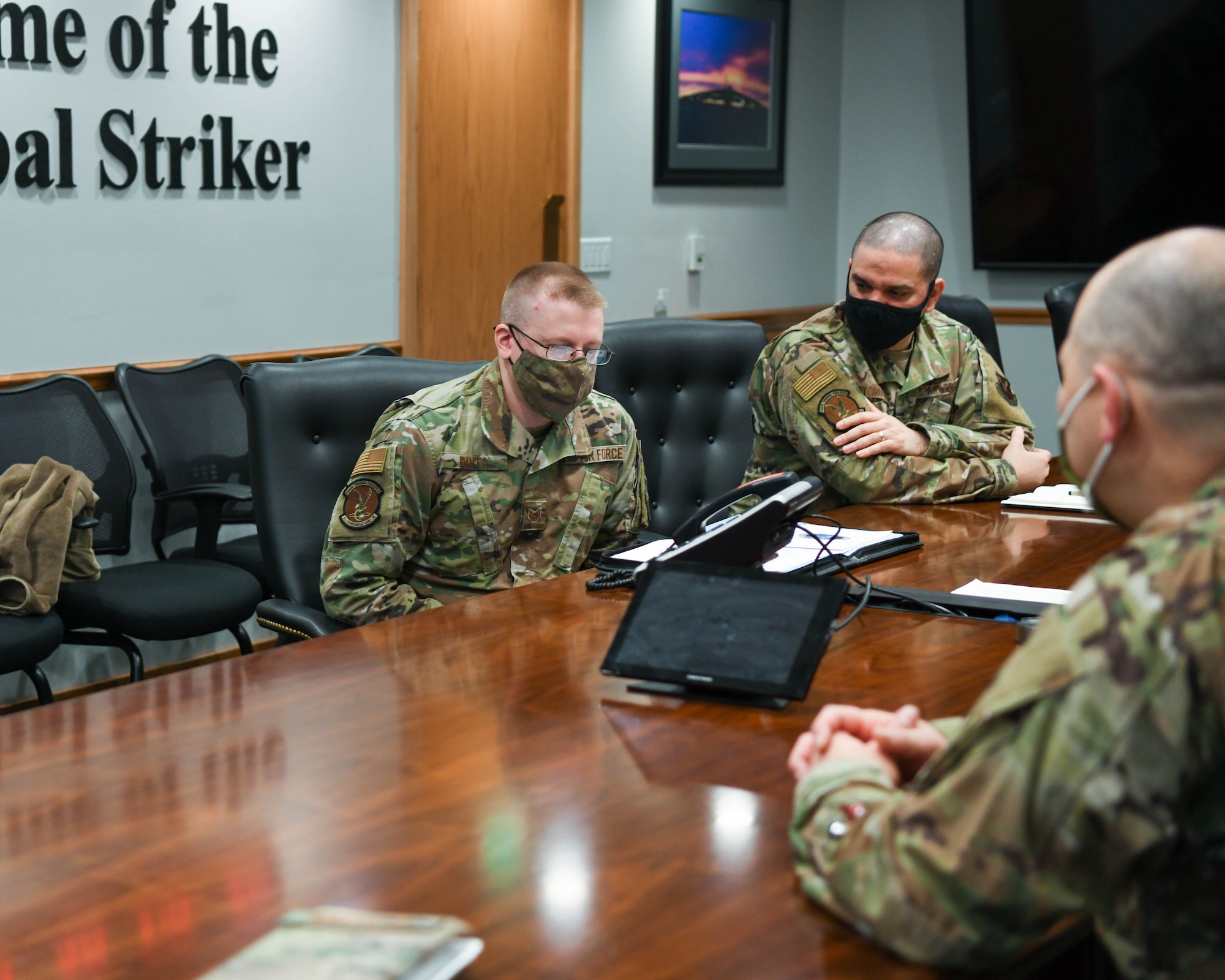 Staff Sgt Banta receives the news on the phone from Gen. Cotton