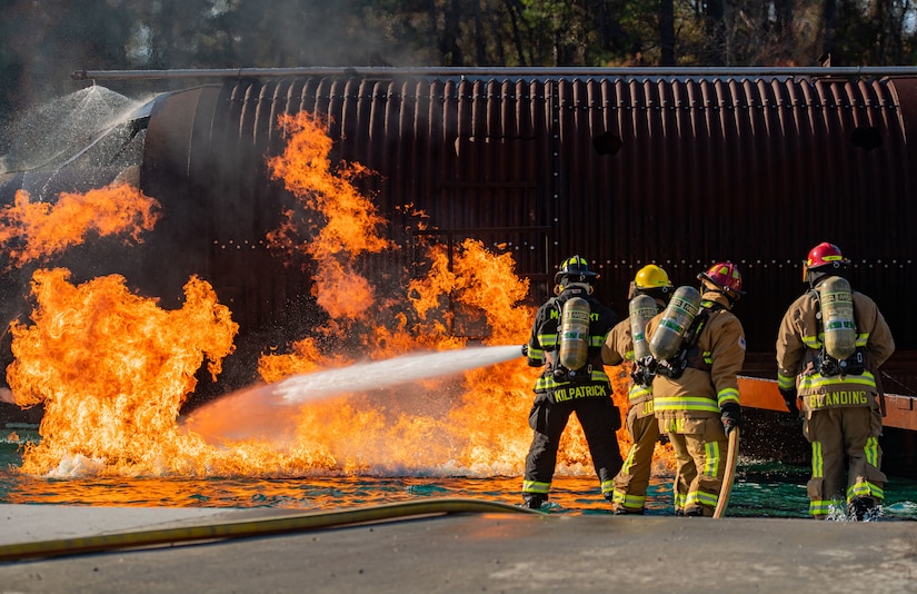 firefighters fight fire