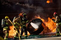 firefighters fight fire