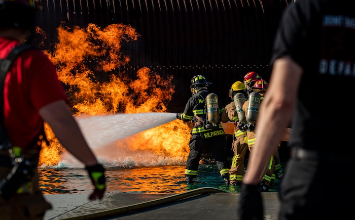 firefighters fight fire