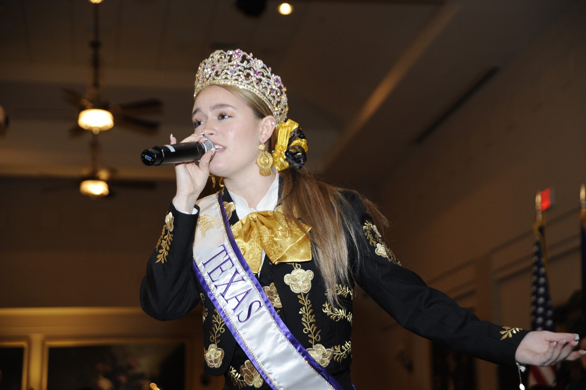 Mariachi singer at banquet