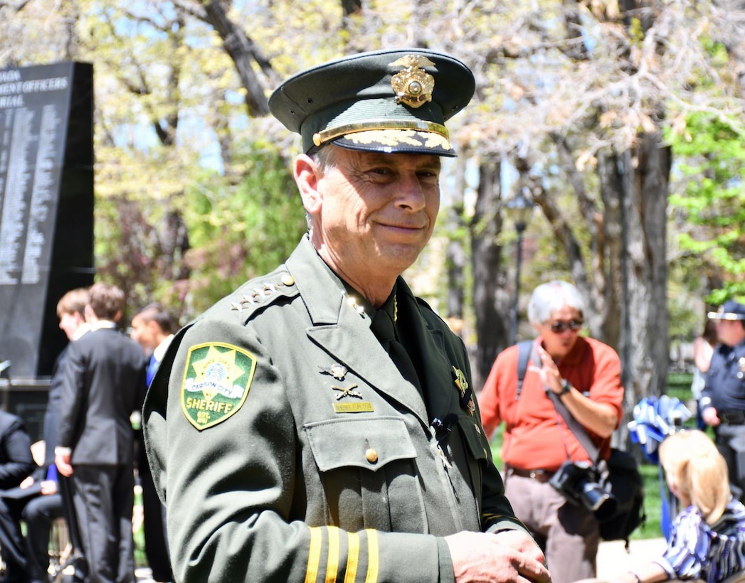 Retired Office of Special Investigations Special Agent Ken Furlong is the second longest serving Sheriff in Carson City, Nev., and Ormsby County (Jan. 6, 2003 to present). The longest serving is Joseph H. Stern, (Jan. 6, 1913 to Jan. 6, 1935). The Sheriff of Carson City has been an office since November 1861. (Photo courtesy Carson City, Nev., Sheriff's Office)