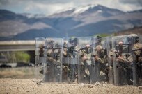 Utah Guardsmen participate in National Guard Reaction Force training May 02, at the North Salt Lake City Armory.