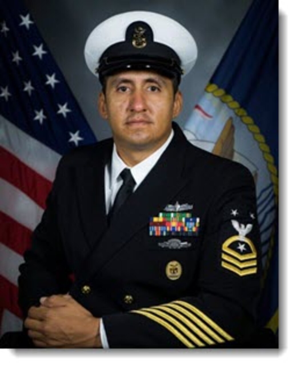 Studio portrait of CMDCM Rodolfo Lopez Jr.