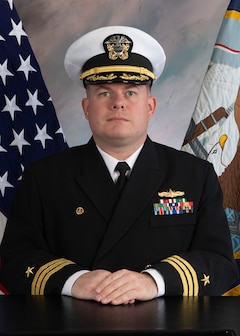 Studio portrait of Cmdr. Bobby J. Rowden