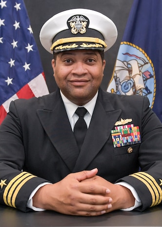 Studio portrait of Cmdr. Fred D. Crayton