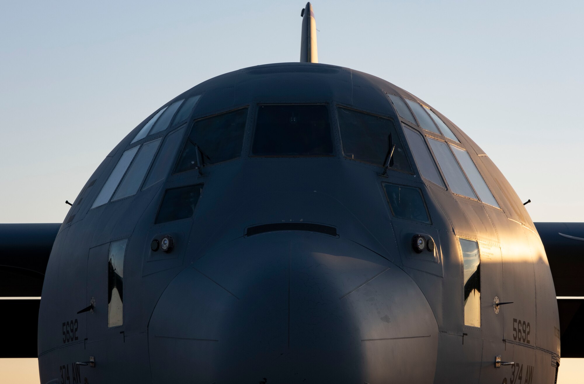 A C-130J Super Hercules assigned to the 36th Airlift Squadron prepares for an air drop mission supporting Joint Exercise Littoral Strike, at Yokota Air Base, Japan, Jan. 22, 2021.