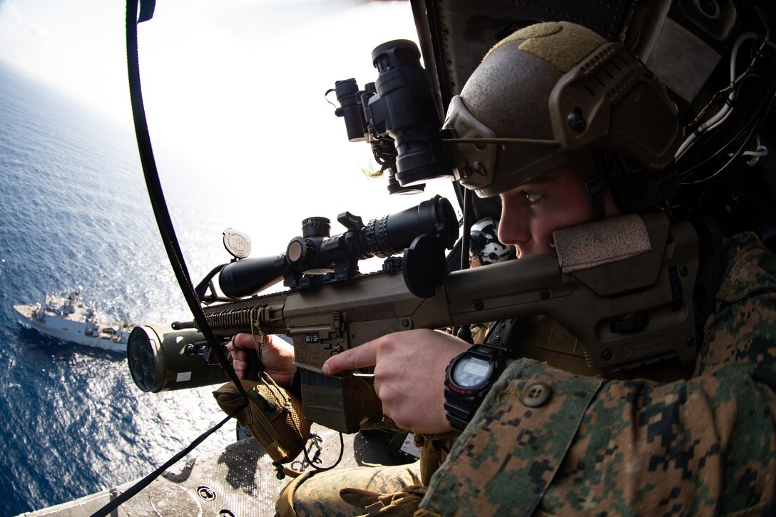 Marines embarked aboard USS America (LHA 6) conduct VBSS training.