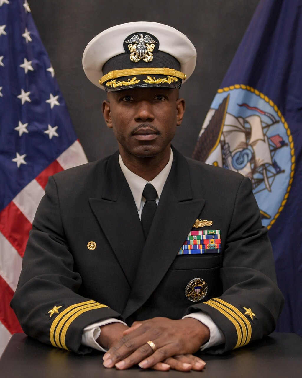 Studio portrait of Cmdr. Richard B. Grant.