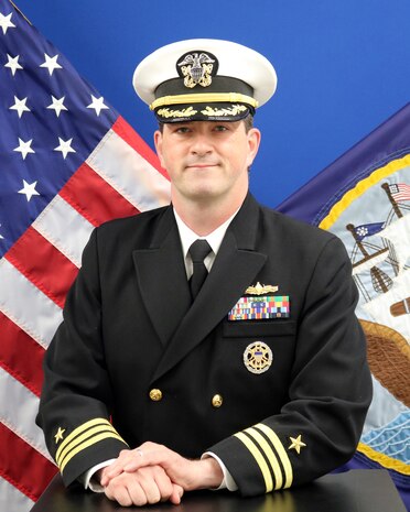 Studio portrait of Cmdr. James C. Hagerty