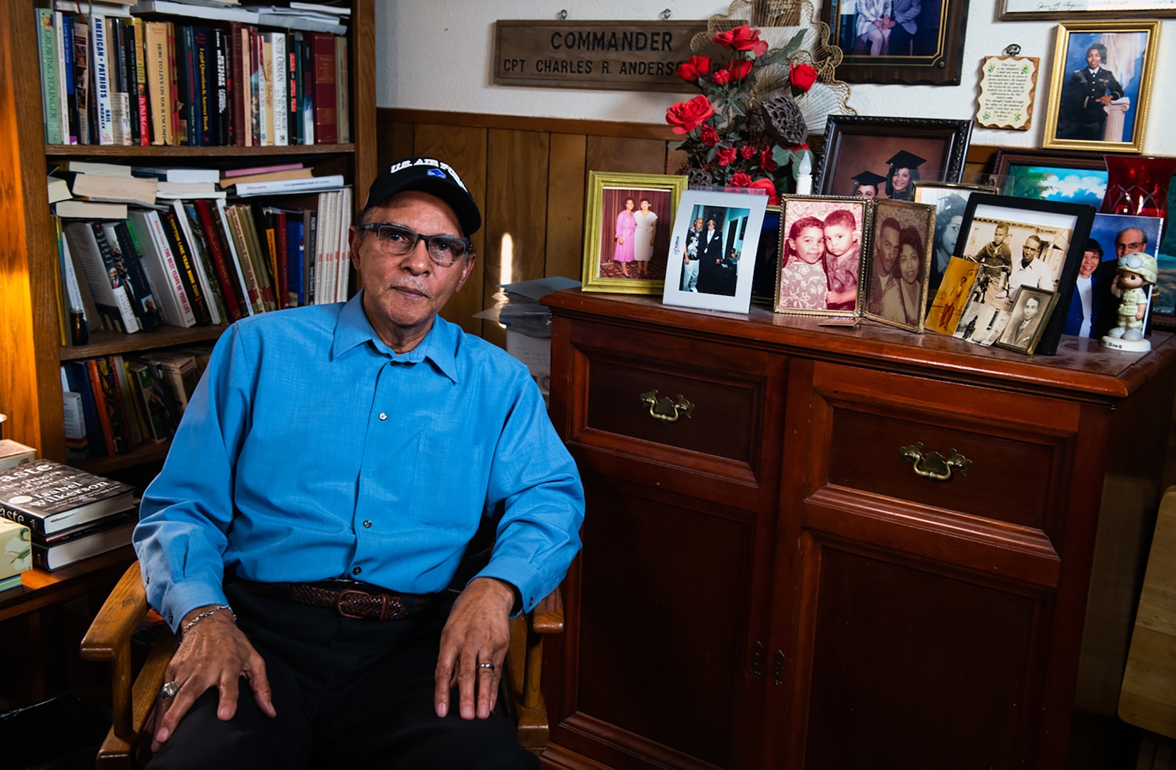 Retired Air Force Master Sgt. Charles Anderson poses for a photo after an interview Jan. 22 in San Antonio. The U.S. Air Force joins the millions of Americans celebrating Black History Month 2021 by honoring the history of African Americans in the military and considering ways to move forward in unity for the future.