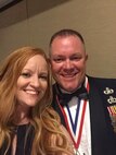 Chief Master Sgt. Joshua Bragg, 341st Operations Group superintendent, and wife Mrs. JoAnna Bragg, local nursing assistant, pose for a photo during an Air Force event. (courtesy photo)