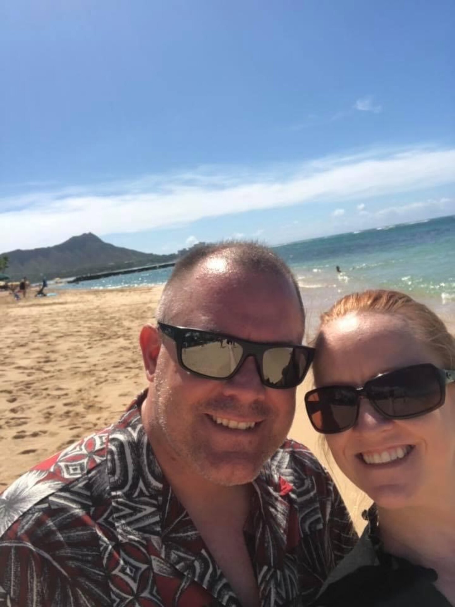 Chief Master Sgt. Joshua Bragg, 341st Operations Group superintendent, and his wife Mrs. JoAnna Bragg, a local nursing assistant, pose for a photo together. (courtesy photo)