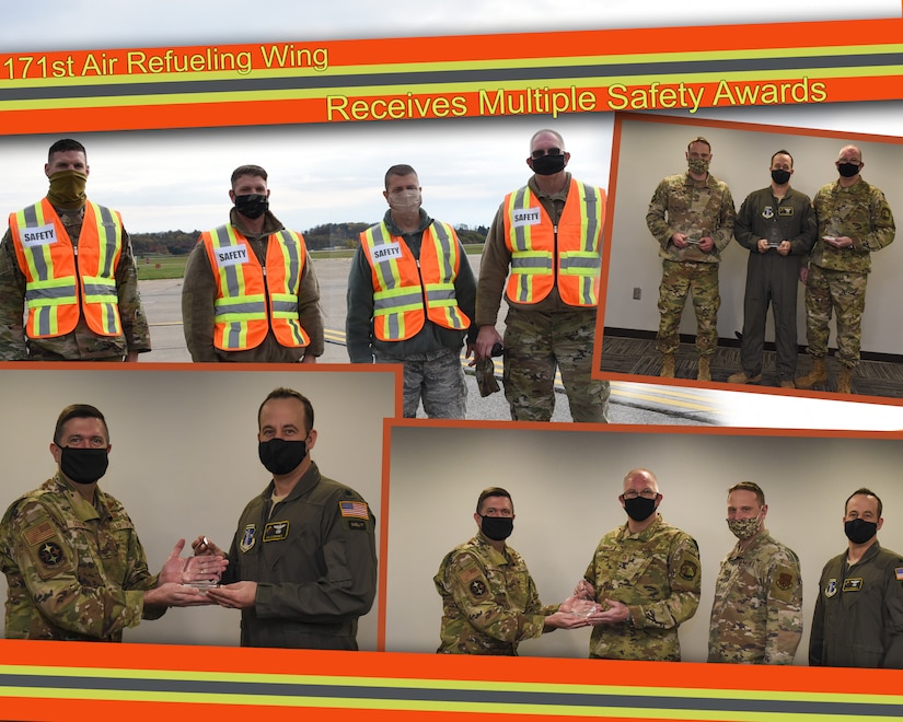 The 171st Air Refueling Wing safety office recently received several awards from the National Guard Bureau, distinguishing itself as the top safety office out of 92 ANG safety Offices. (Graphic illustration by Senior Master Sgt. Shawn Monk)