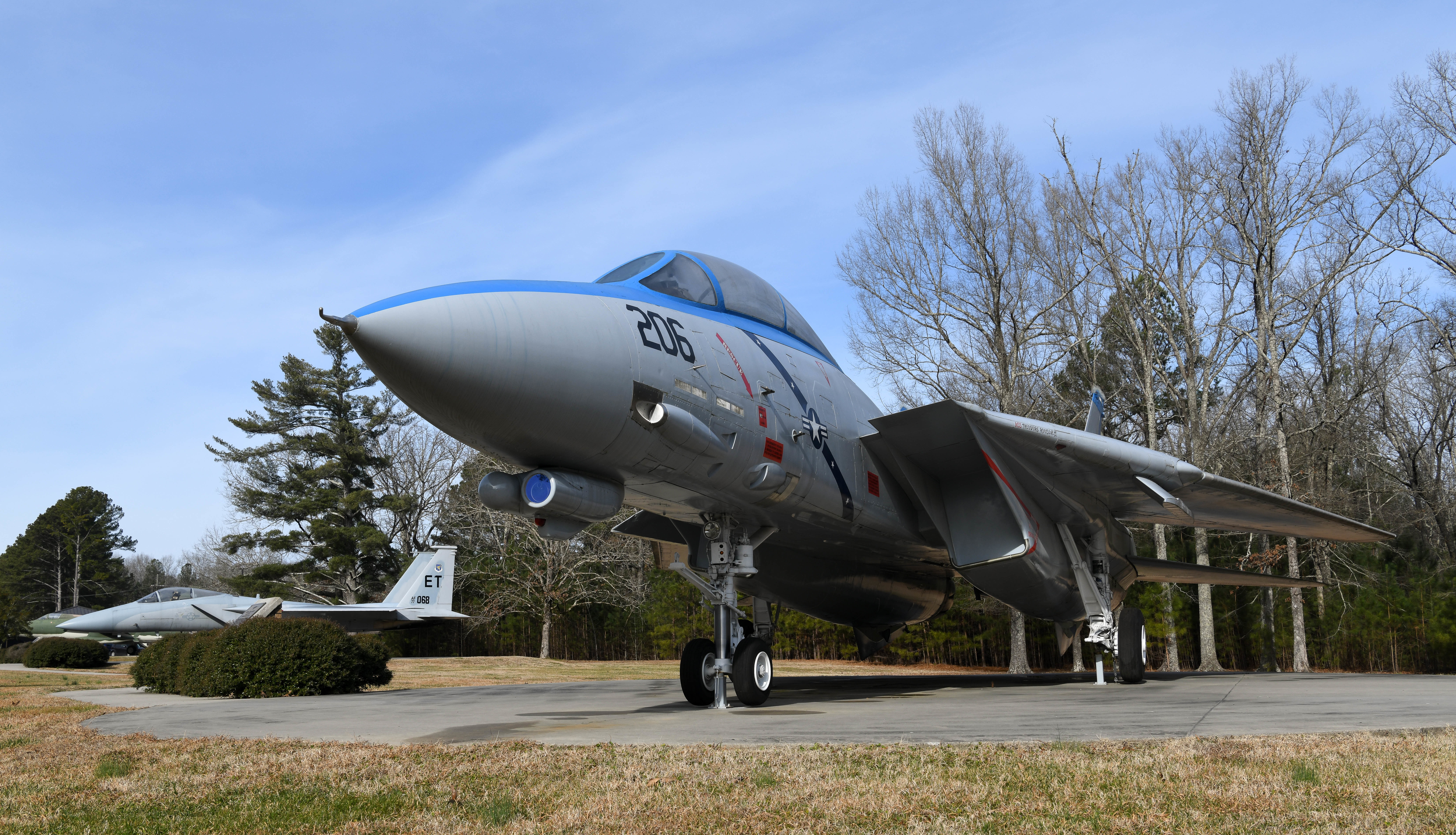 Arnold AFB Main Gate entrance static aircraft display