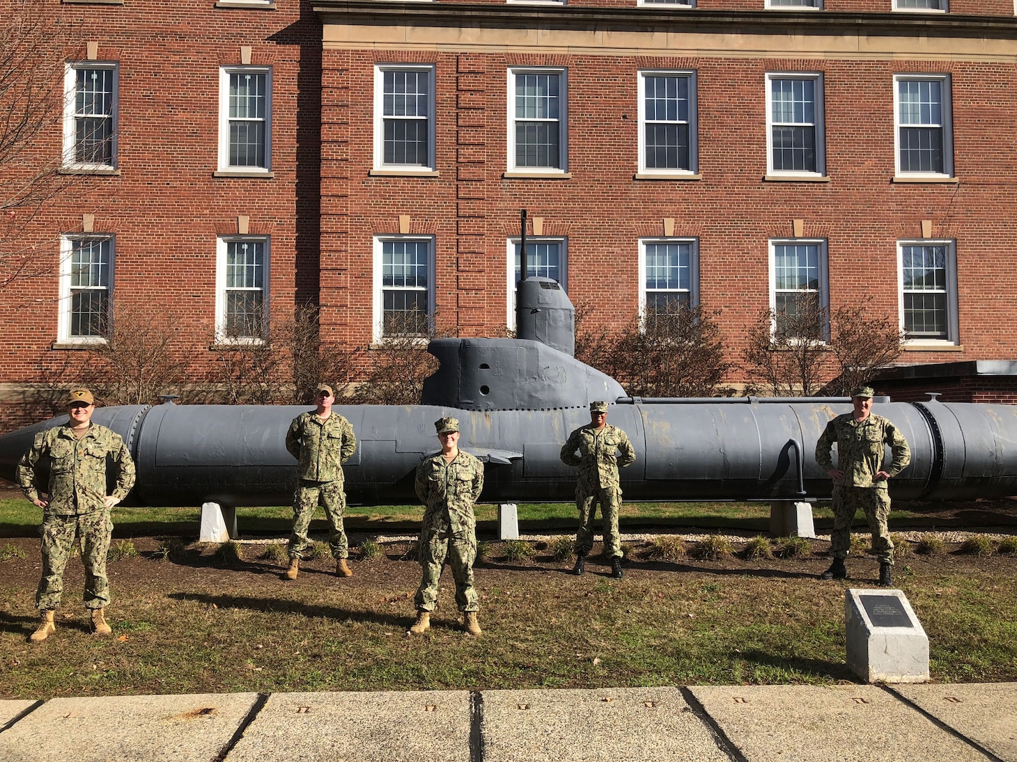 Members of the Naval Information Warfare Systems Command Reserve Program pose for a photo after conducting a site survey.