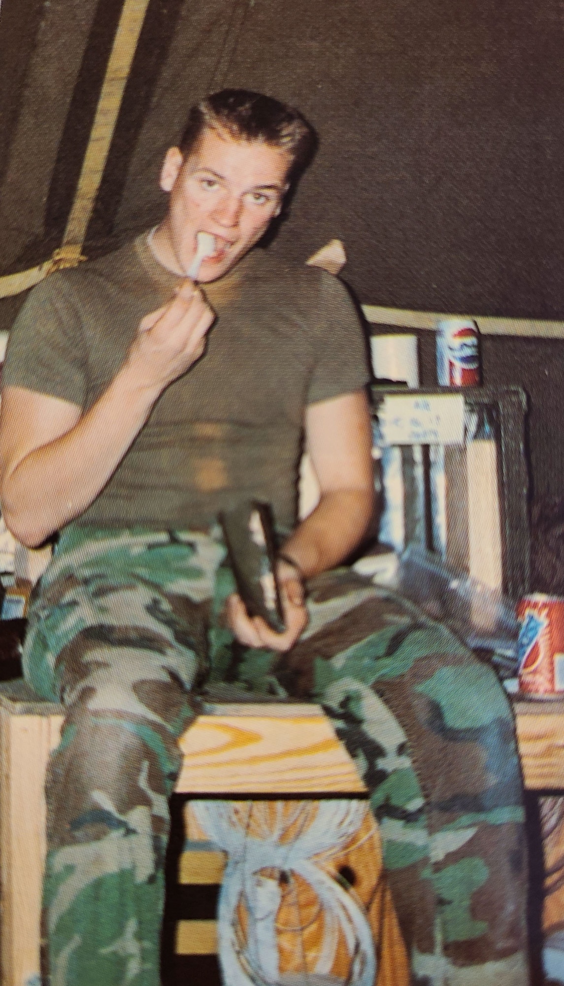 Larry Shanes during Desert Storm.