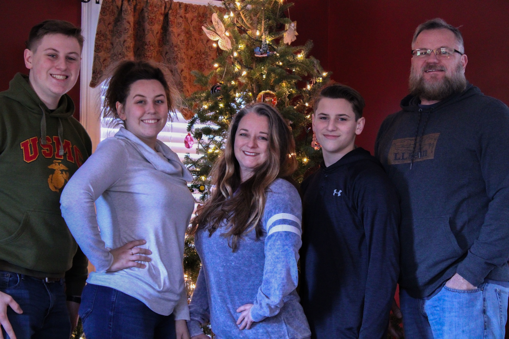 Shanes family photo during the holidays.