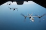 U.S. Air Force CV-22 Ospreys fly in formation in the U.S. Central Command area of responsibility Jan. 29, 2021. The CV-22s mission is to conduct long-range infiltration, exfiltration and resupply missions in the USCENTCOM area of responsibility. (U.S. Air Force photo by Staff Sgt. Sean Carnes)