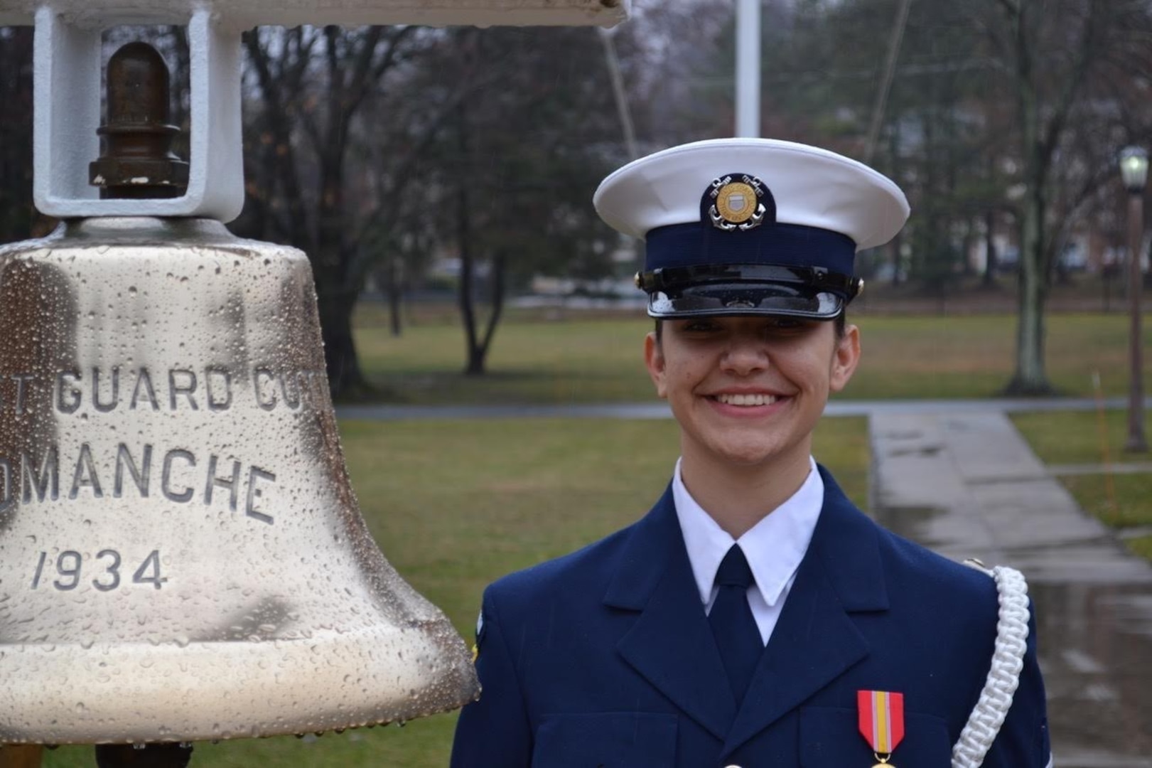 SN Di Vizio will represent the Coast Guard during the Super Bowl this Sunday, as part of the Joint Servics Color Guard.