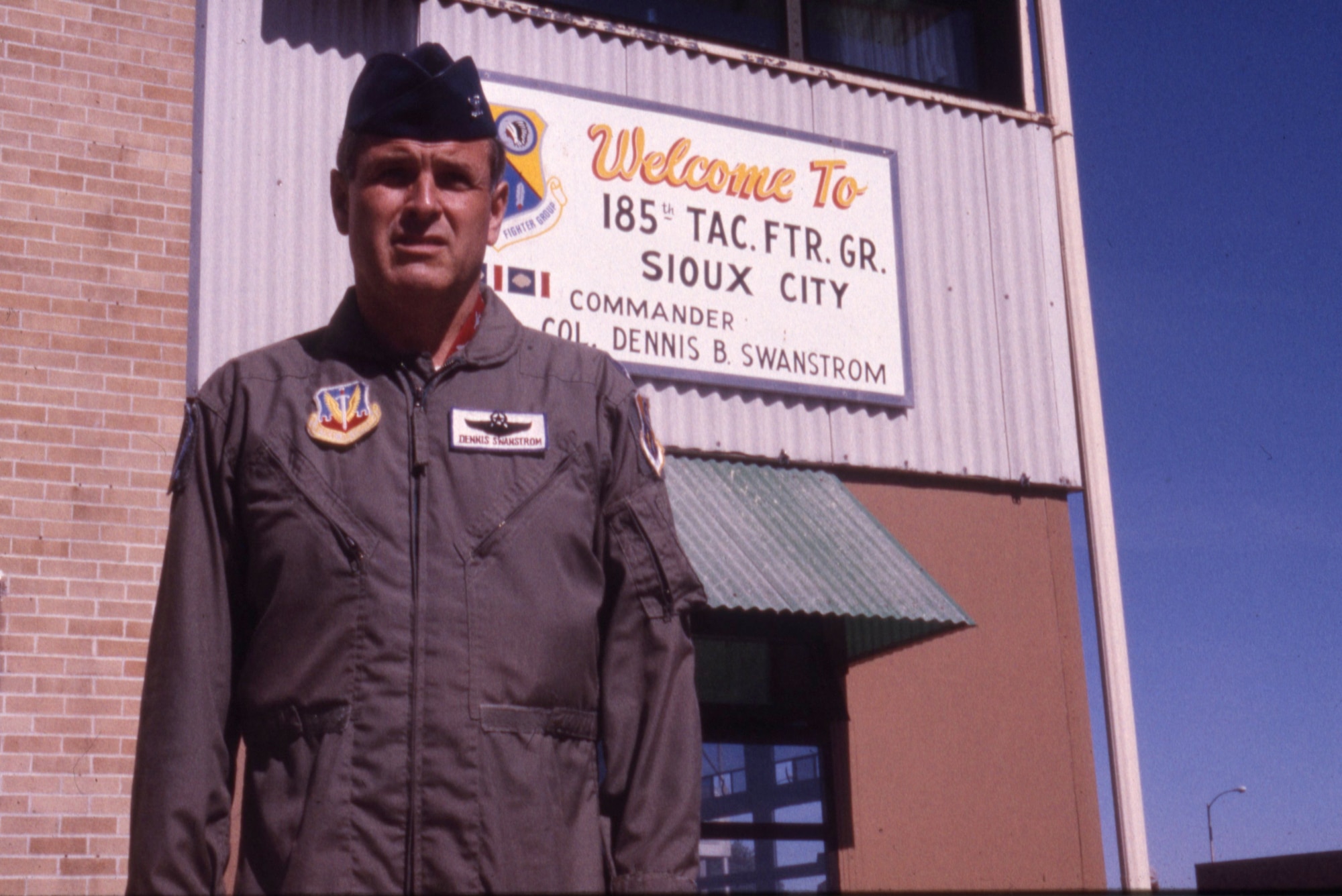 Colonel Dennis Swantrom 185th Fighter Wing Sioux City, Iowa