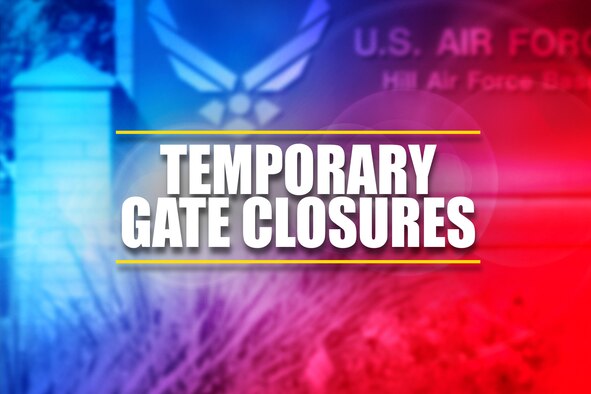 Graphic depicting the words temporary gate closures.