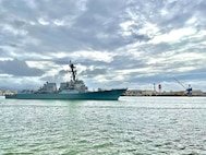 Hawaii Regional Maintenance Center (HRMC) successfully delivered Arleigh Burke-class guided-missile destroyer USS Wayne E. Meyer (DDG 108) from its Docking Selected Restricted Availability (DSRA) Jan. 29, 14 days early.