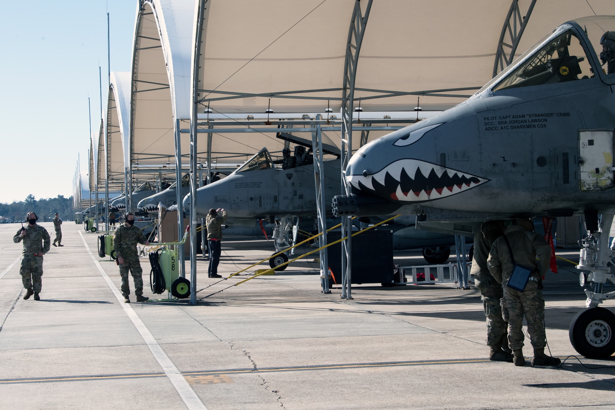 A photo of Airmen preparing aircraft for takeoff