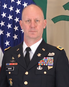 Col. David P. Mann, Commander of the 7th Psychological Operations Group (Airborne)