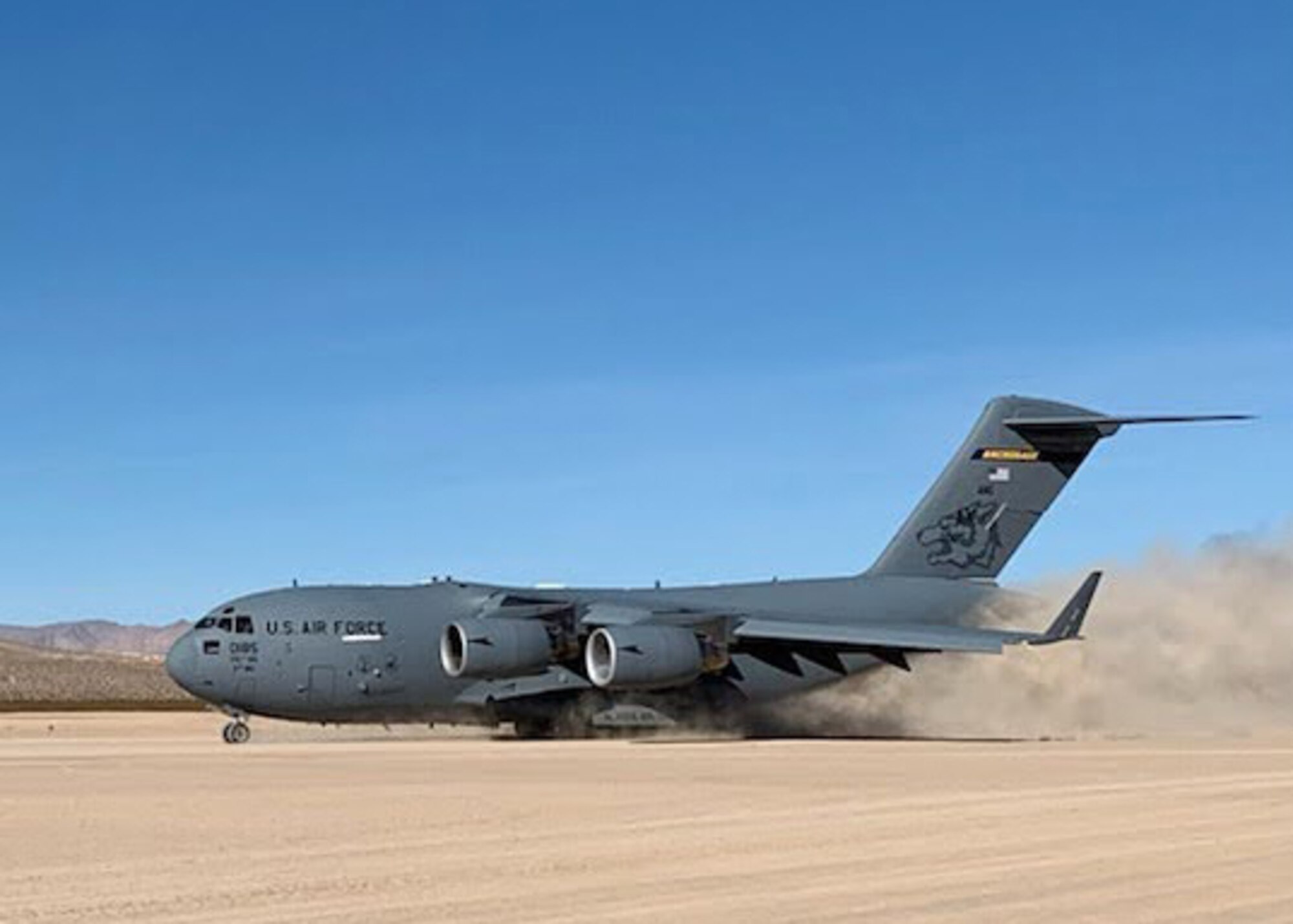 Thirteen U.S. Airmen with the 517th Airlift Squadron from Joint Base Elmendorf-Richardson, Alaska, trained for a week in the southwestern U.S. with a U.S. Air Force C-17A Globemaster III aircraft assigned to the 176th Wing, Alaska Air National Guard, focusing on Agile Combat Employment to train and prepare for global operations in a deployed environment.